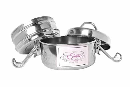 Traditional Stainless-Steel Indian Lunch Box, Indian Tiffin - Stylla London