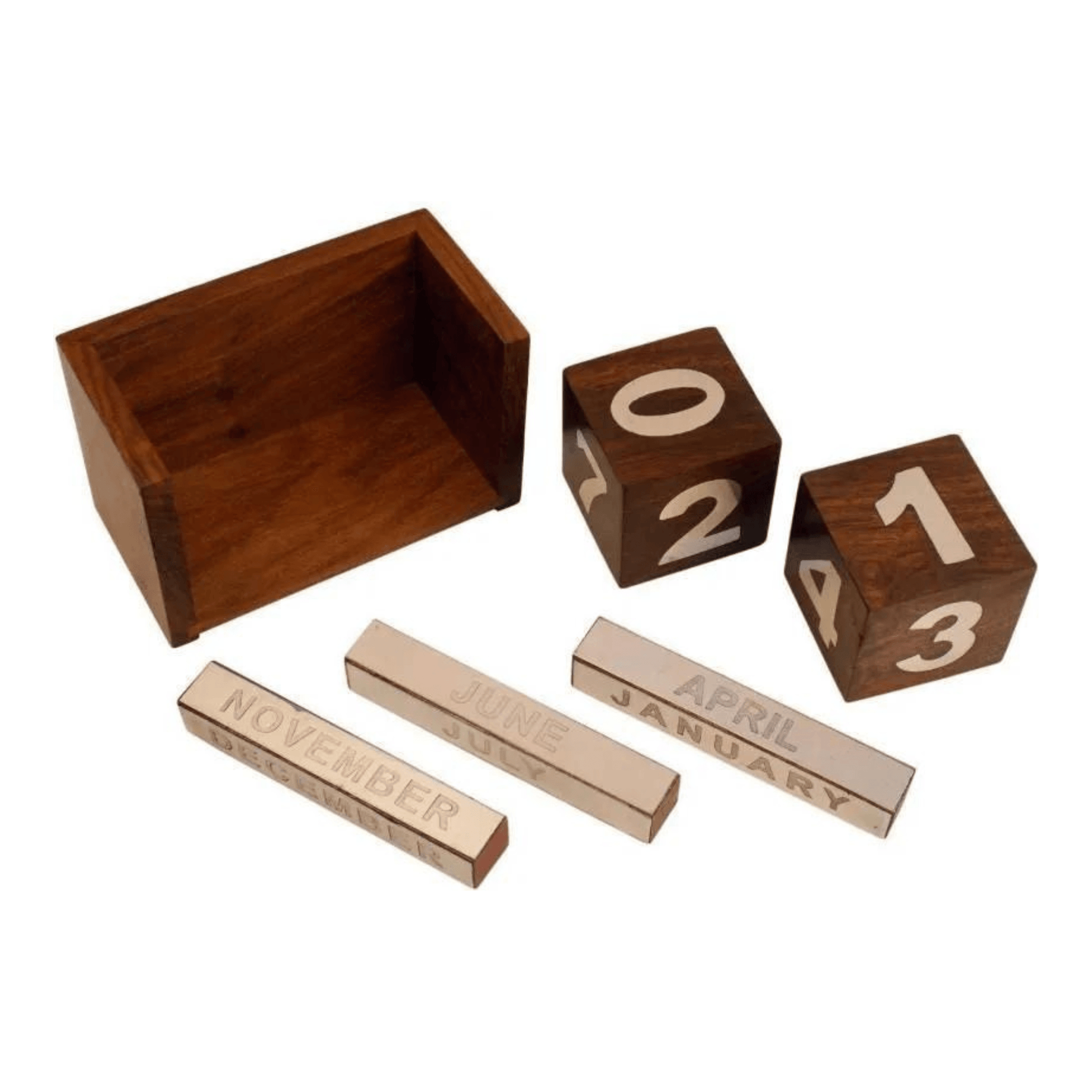 Perpetual Wooden Calendar for Desk - Stylla London