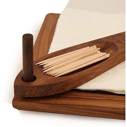 Wooden Tissue and Tooth Pick Holder - Stylla London