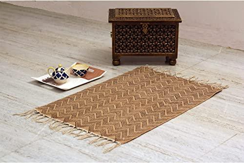 Stylla London Indian Cotton Rug Handloom Weave Colorful Rag Rug for Home Floor, Bedroom, Living Room I Hand Woven Thin Floor Mat Carpet - Stylla London