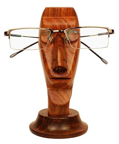Stylla London® Wooden Handmade Face Shape Reading Spectacle Holder Stand Unusual Gift for men and women - Stylla London
