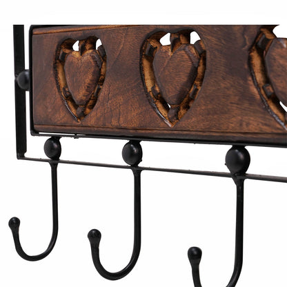 Wall Mounted Coat Hanger Hooks - Hearts Design - Stylla London