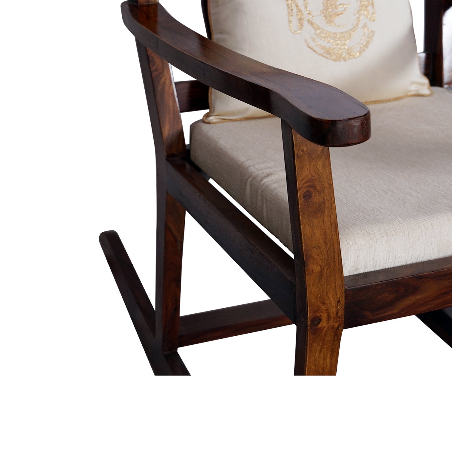 Sheesham Wood Rocking Chair - Classic Design - Stylla London
