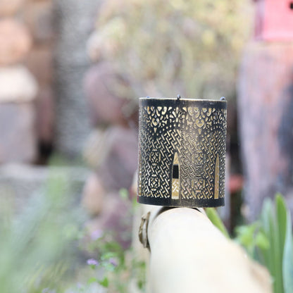 Rustic Finish Moroccan Tea Light Holder - Temple design - Stylla London