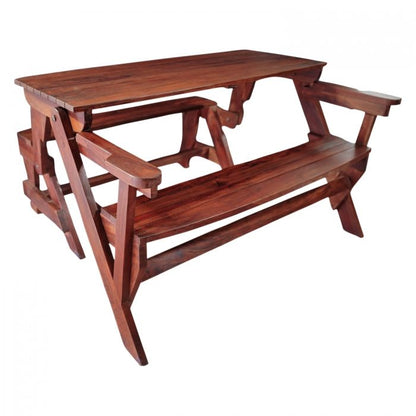 Wooden Convertible Garden Bench and Dining Table - Stylla London