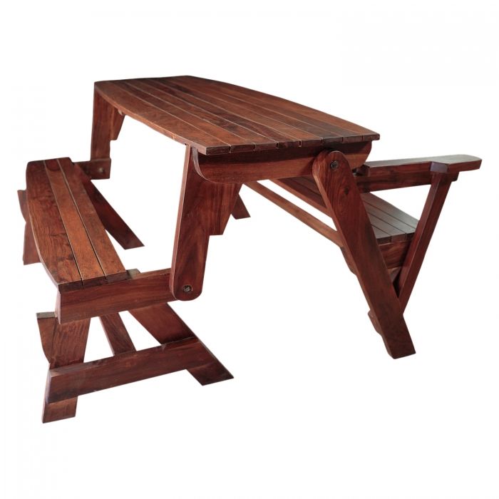 Wooden Convertible Garden Bench and Dining Table - Stylla London